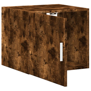 vidaXL Wall Cabinet Smoked Oak 45x42.5x40 cm Engineered Wood