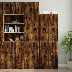 vidaXL Wall Cabinet Smoked Oak 50x42.5x40 cm Engineered Wood