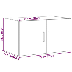 vidaXL Wall Cabinet White 70x42.5x40 cm Engineered Wood