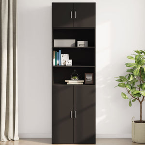 vidaXL Wall Cabinet Black 70x42.5x40 cm Engineered Wood