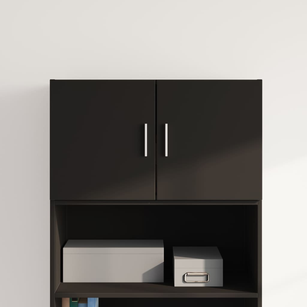 vidaXL Wall Cabinet Black 70x42.5x40 cm Engineered Wood