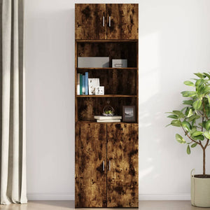 vidaXL Wall Cabinet Smoked Oak 70x42.5x40 cm Engineered Wood