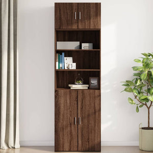 vidaXL Wall Cabinet Brown Oak 70x42.5x40 cm Engineered Wood