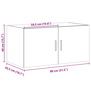 vidaXL Wall Cabinet White 80x42.5x40 cm Engineered Wood