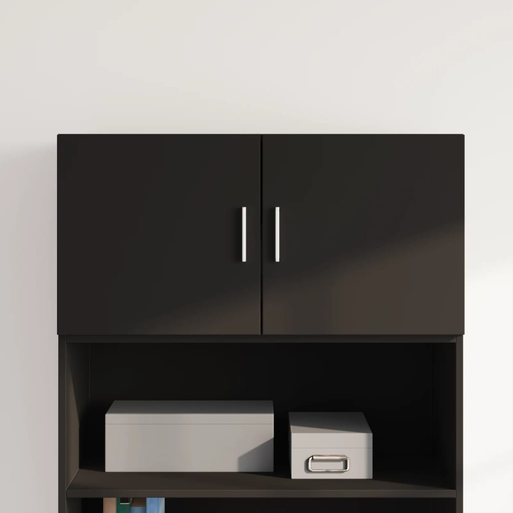 vidaXL Wall Cabinet Black 80x42.5x40 cm Engineered Wood