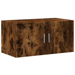 vidaXL Wall Cabinet Smoked Oak 80x42.5x40 cm Engineered Wood