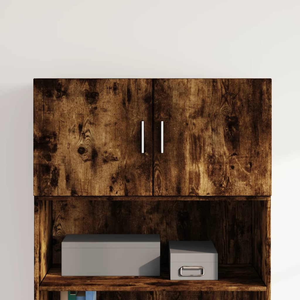 vidaXL Wall Cabinet Smoked Oak 80x42.5x40 cm Engineered Wood