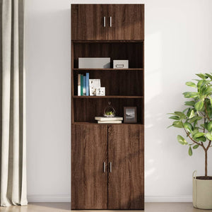 vidaXL Wall Cabinet Brown Oak 80x42.5x40 cm Engineered Wood