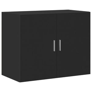 vidaXL Wall Cabinet Black 80x42.5x64 cm Engineered Wood