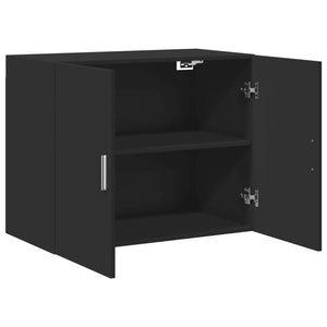 vidaXL Wall Cabinet Black 80x42.5x64 cm Engineered Wood