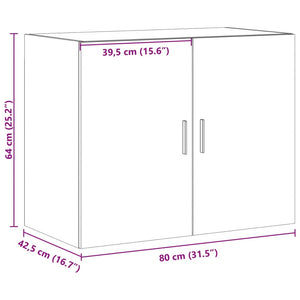 vidaXL Wall Cabinet Sonoma Oak 80x42.5x64 cm Engineered Wood