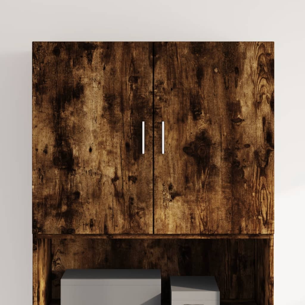 vidaXL Wall Cabinet Smoked Oak 80x42.5x64 cm Engineered Wood