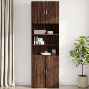 vidaXL Wall Cabinet Brown Oak 80x42.5x64 cm Engineered Wood