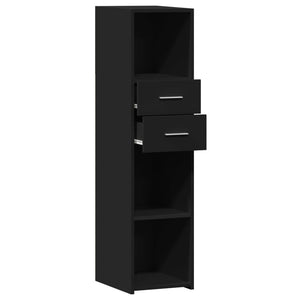 vidaXL Highboard Black 30x42.5x124 cm Engineered Wood