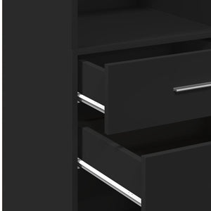 vidaXL Highboard Black 30x42.5x124 cm Engineered Wood