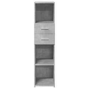 vidaXL Highboard Concrete Grey 30x42.5x124 cm Engineered Wood