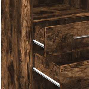 vidaXL Highboard Smoked Oak 30x42.5x124 cm Engineered Wood