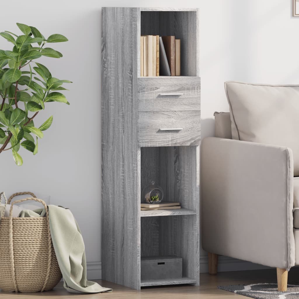 vidaXL Highboard Grey Sonoma 30x42.5x124 cm Engineered Wood