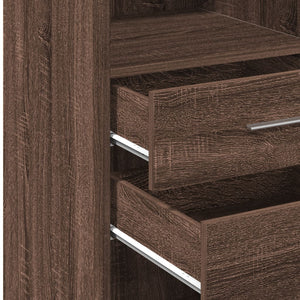 vidaXL Highboard Brown Oak 30x42.5x124 cm Engineered Wood