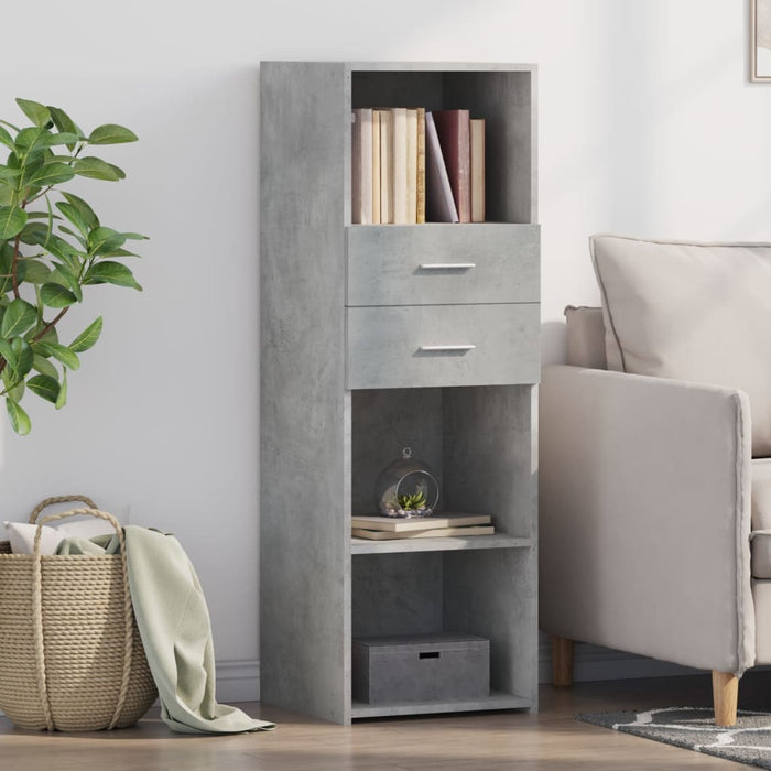 vidaXL Highboard Concrete Grey 40x42.5x124 cm Engineered Wood