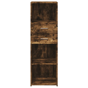 vidaXL Highboard Smoked Oak 40x42.5x124 cm Engineered Wood