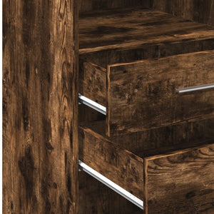 vidaXL Highboard Smoked Oak 40x42.5x124 cm Engineered Wood