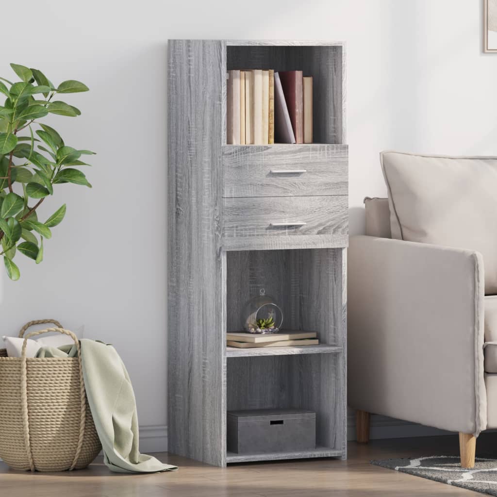 vidaXL Highboard Grey Sonoma 40x42.5x124 cm Engineered Wood