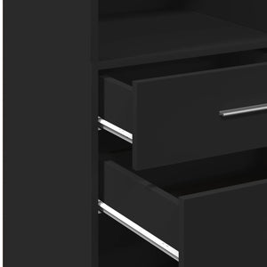 vidaXL Highboard Black 45x42.5x124 cm Engineered Wood