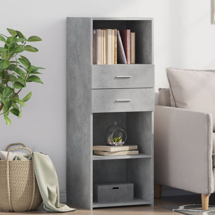 vidaXL Highboard Concrete Grey 45x42.5x124 cm Engineered Wood