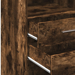 vidaXL Highboard Smoked Oak 50x42.5x124 cm Engineered Wood