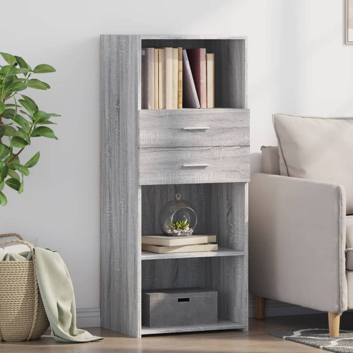 vidaXL Highboard Grey Sonoma 50x42.5x124 cm Engineered Wood