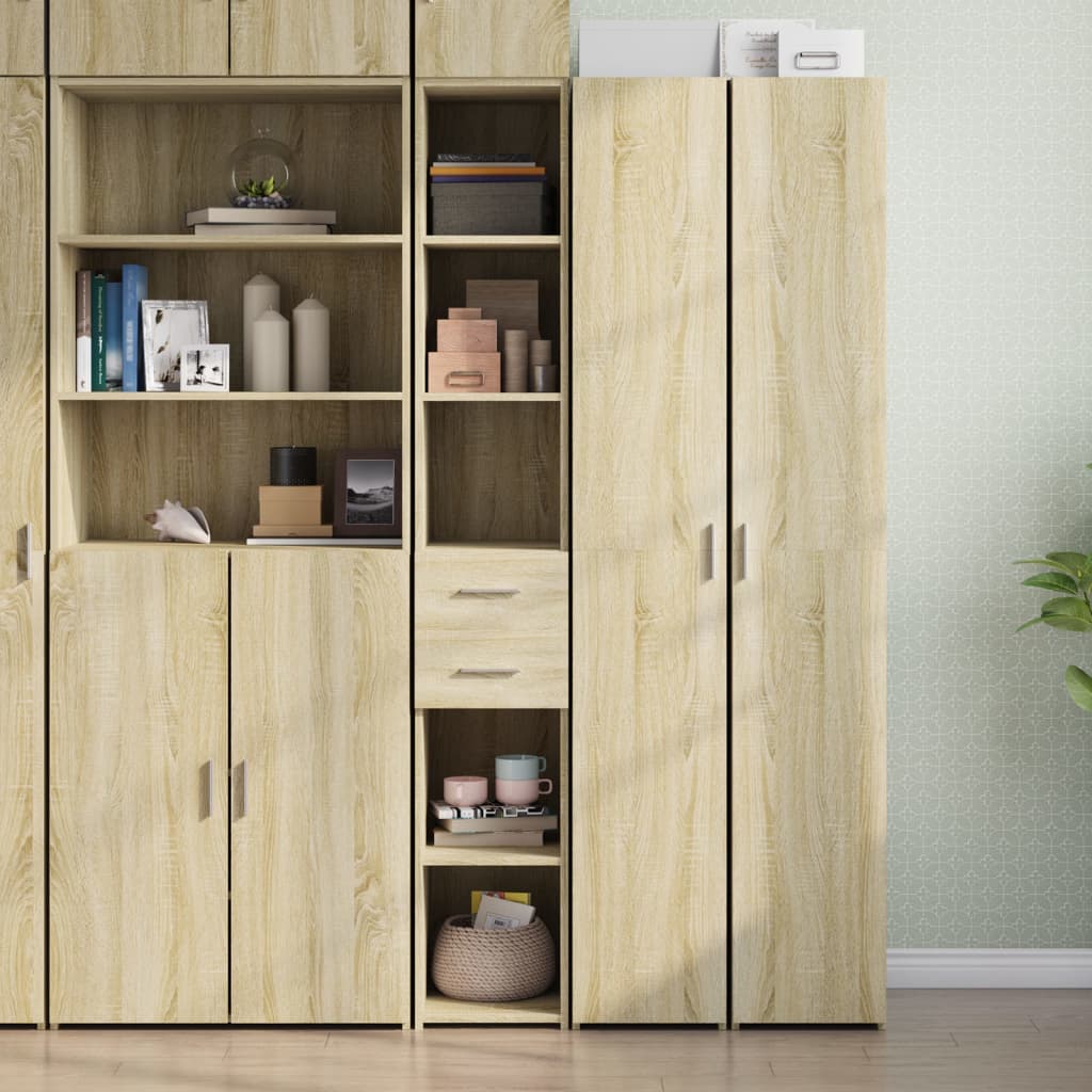 vidaXL Highboard Sonoma Oak 30x42.5x185 cm Engineered Wood