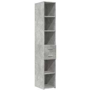 vidaXL Highboard Concrete Grey 30x42.5x185 cm Engineered Wood