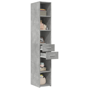 vidaXL Highboard Concrete Grey 30x42.5x185 cm Engineered Wood