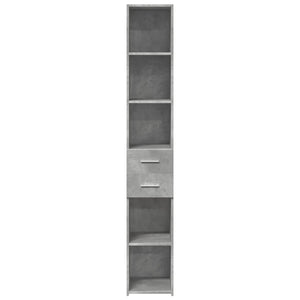 vidaXL Highboard Concrete Grey 30x42.5x185 cm Engineered Wood