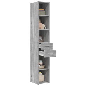 vidaXL Highboard Grey Sonoma 30x42.5x185 cm Engineered Wood