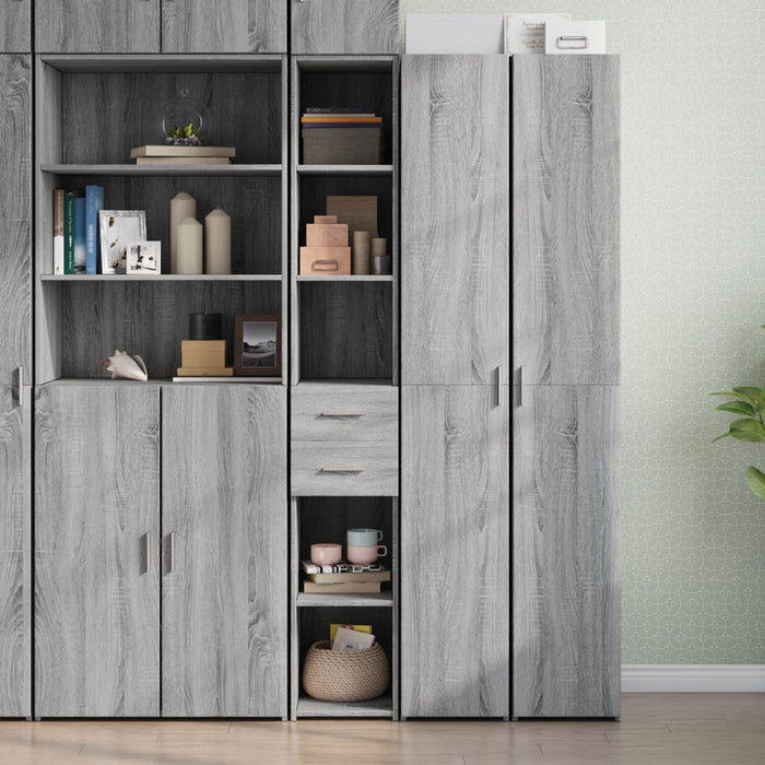 vidaXL Highboard Grey Sonoma 30x42.5x185 cm Engineered Wood