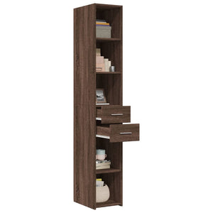 vidaXL Highboard Brown Oak 30x42.5x185 cm Engineered Wood