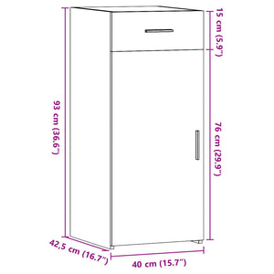 vidaXL Sideboard White 40x42.5x93 cm Engineered Wood