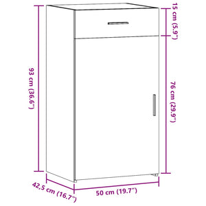 vidaXL Sideboard Grey Sonoma 50x42.5x93 cm Engineered Wood