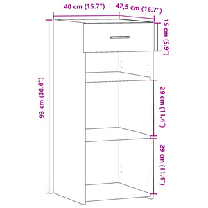 vidaXL Sideboard Black 40x42.5x93 cm Engineered Wood