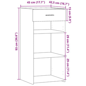 vidaXL Sideboard Grey Sonoma 45x42.5x93 cm Engineered Wood