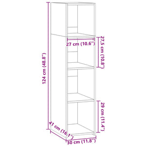 vidaXL Highboard Black 30x41x124 cm Engineered Wood