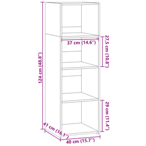 vidaXL Highboard Sonoma Oak 40x41x124 cm Engineered Wood