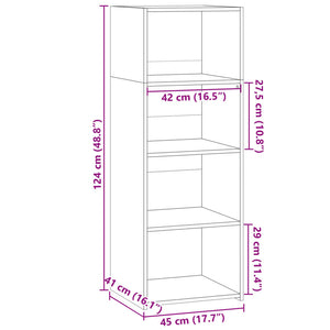 vidaXL Highboard White 45x41x124 cm Engineered Wood