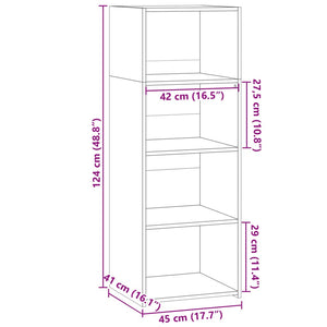 vidaXL Highboard Brown Oak 45x41x124 cm Engineered Wood