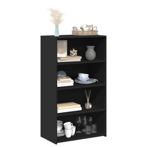 vidaXL Highboard Black 70x41x124 cm Engineered Wood