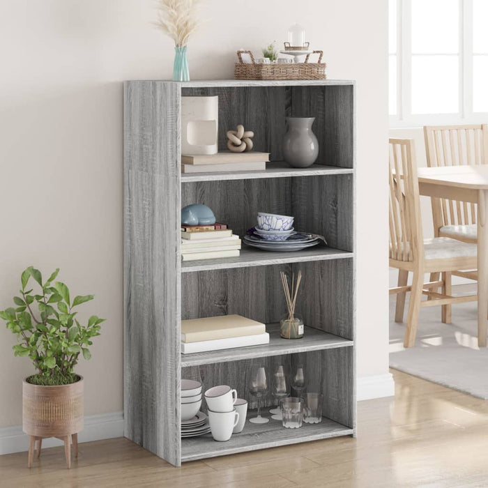 vidaXL Highboard Grey Sonoma 70x41x124 cm Engineered Wood