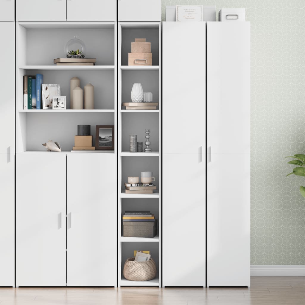 vidaXL Highboard White 30x41x185 cm Engineered Wood