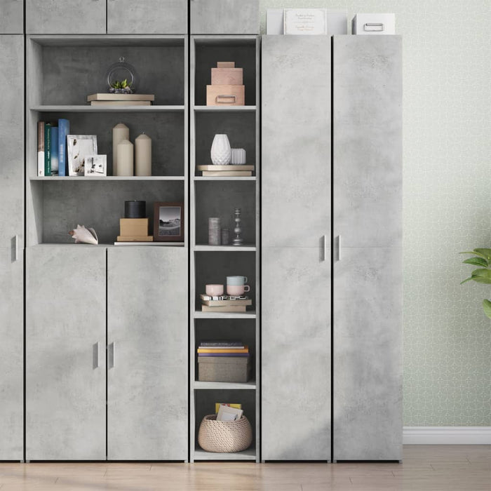 vidaXL Highboard Concrete Grey 30x41x185 cm Engineered Wood